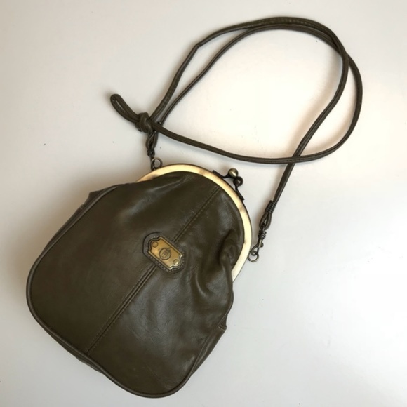 Vintage Handbags - Vintage | Avanti olive teardrop evening bag